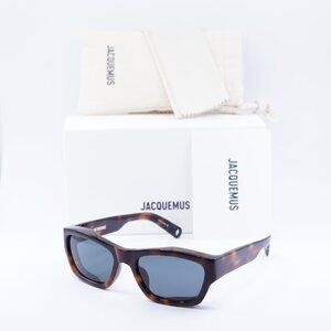 Jacquemus MERIDIANO JAC/9 C2 Rectangle Sunglasses - Dark Havana\Grey